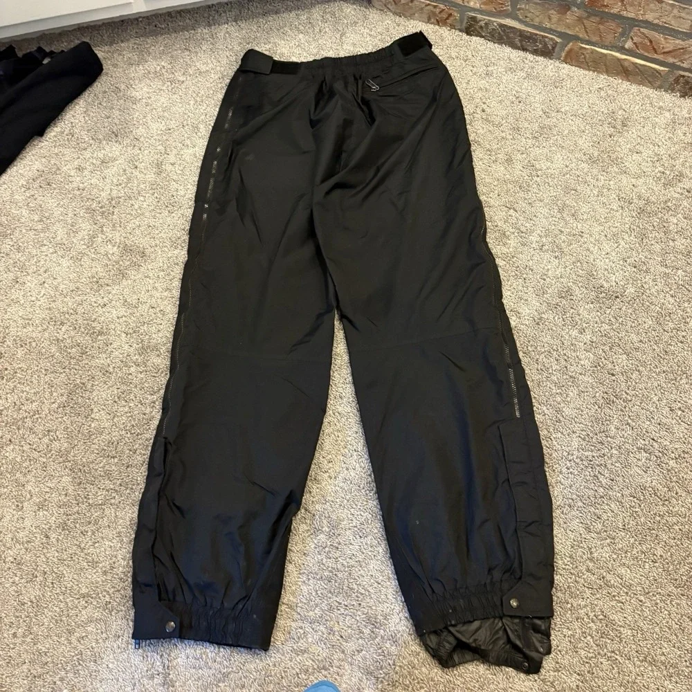 VINTAGE The North Face Black Pants Side Zip Off Mountain Outdoor Skiing M-XL Tag